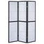 Reese - 3 Panel Room Divider Folding Shoji Screen With Accents - Beige / White