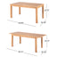 Outdoor Expandable Dining Table With Square Legs