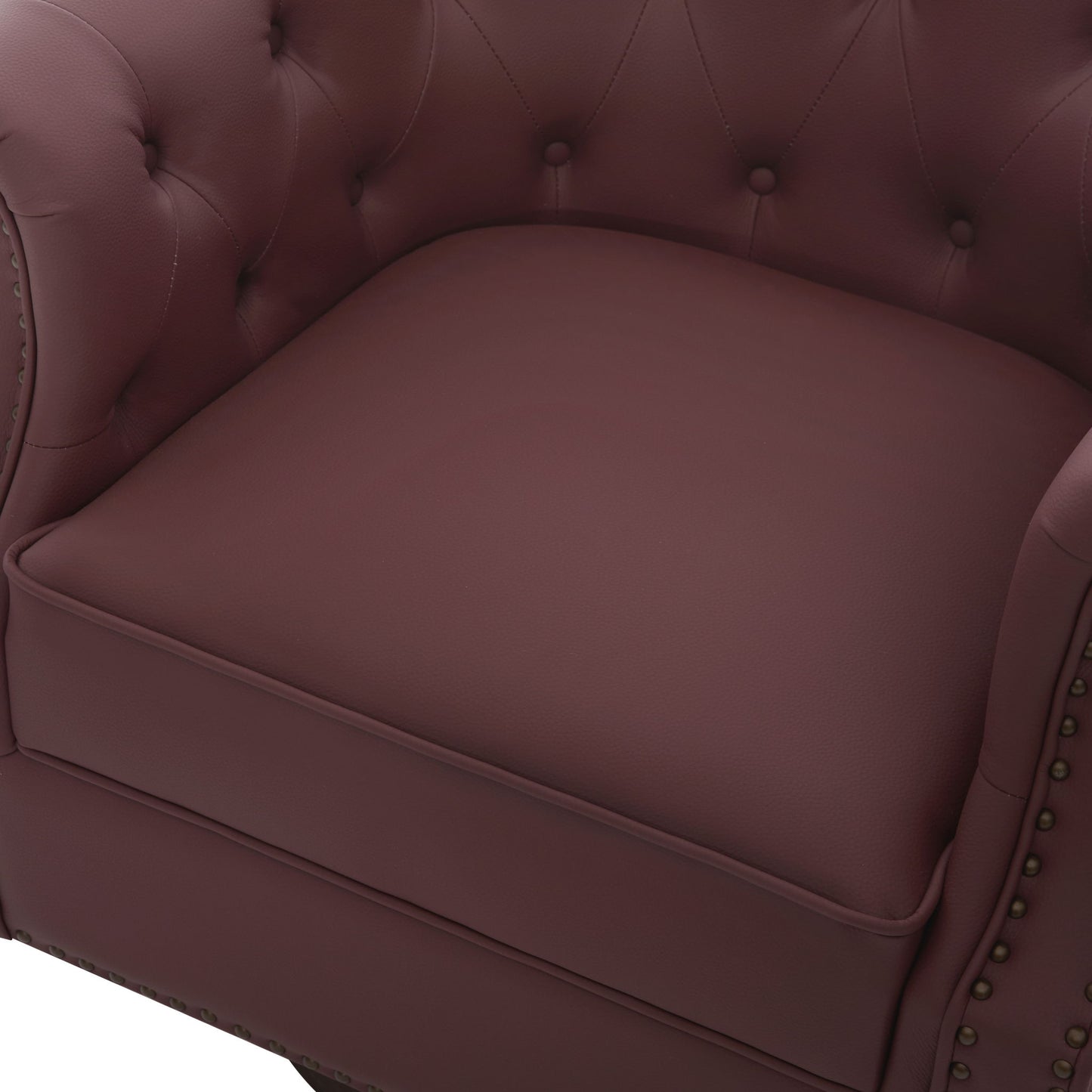 360° Swivel Accent Chair With Curved Back