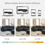 U Shaped Sectional Sofa 6 Seat Couch Set With Oversized Ottoman, Hidden Armrest Storage And Cup Holders USB Charging Ports Wide Seat Sofa
