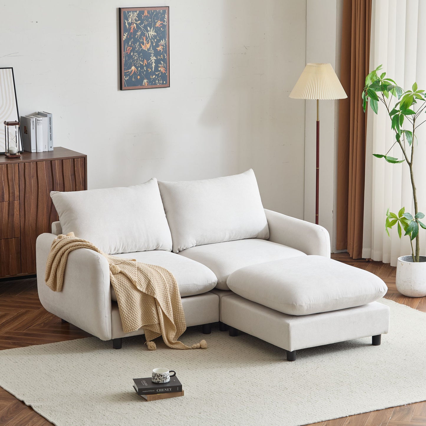 Oversize Modular Free Combination Sectional Sofa Couch With Ottoman For Living Room
