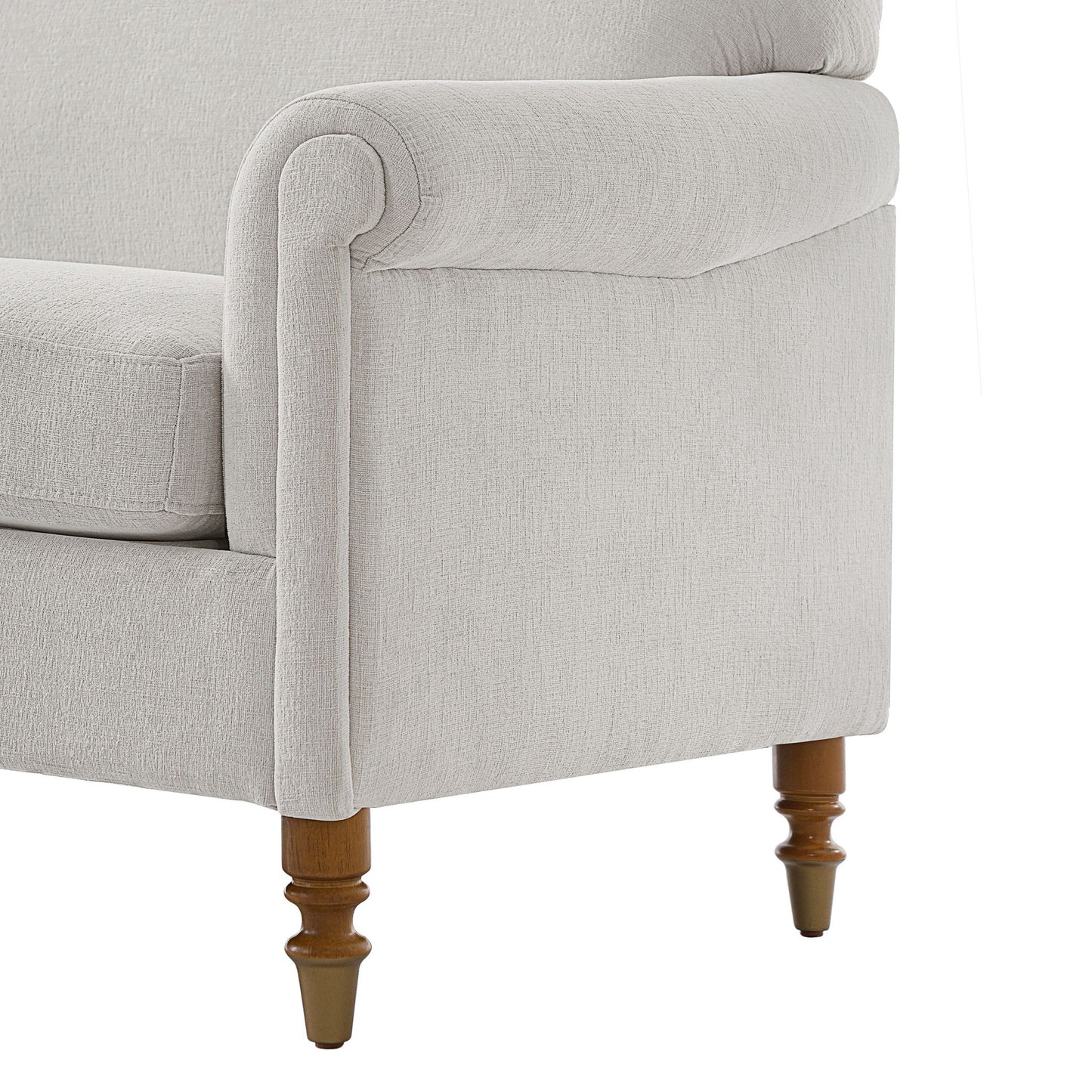 Loveseat Sofa, 2 Seater Couch With Rolled Arms