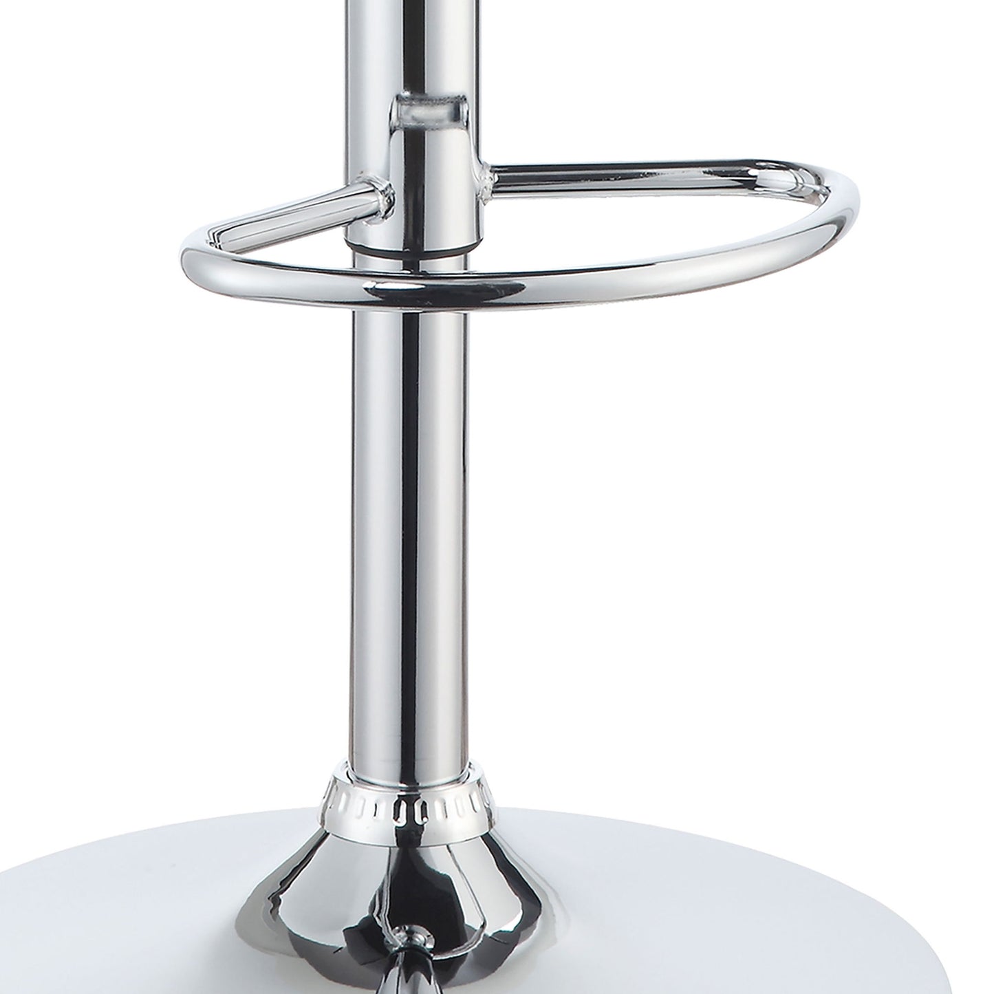 Bar Stool With Curved Design, Height Adjustable & Swivel Base (Set of 2) - Black