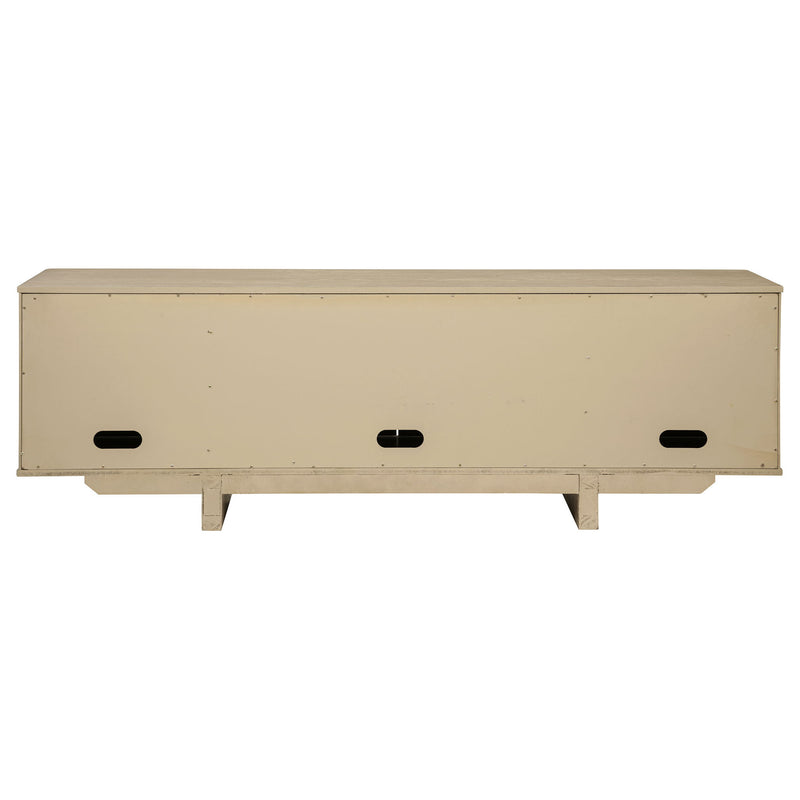 Kimpton - 4 Door Cane TV Stand Media Console - Beige