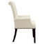 Vaughn - Upholstered Dining Chair With Tapered Legs And Nailhead Trim - Beige