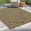 Earth - 7'10" X 10'3" Indoor, Outdoor Area Rug - Black, Natural