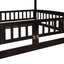 Low Bunk Bed With Slide, Fence And Ladder
