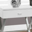 Accent Side X Table, Storage Drawer, Contemporary & Modern
