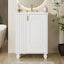 Classic Retro Bathroom Vanity With Sink, Door Shelf, Side Open Storage Frame