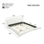 King Curved Upholstered Bed With Smart Ambient Lighting - Cream