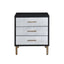 Myles - Nightstand - Black / Gold / Silver