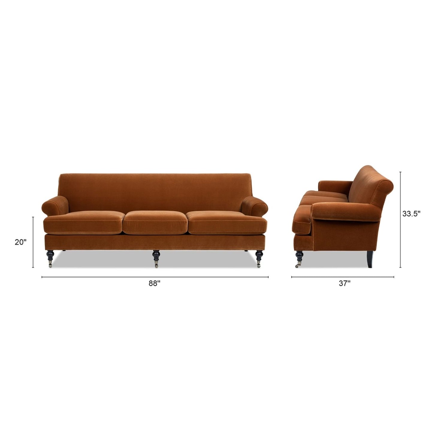 Alana Lawson - Modern Three Cushion Tightback Sofa