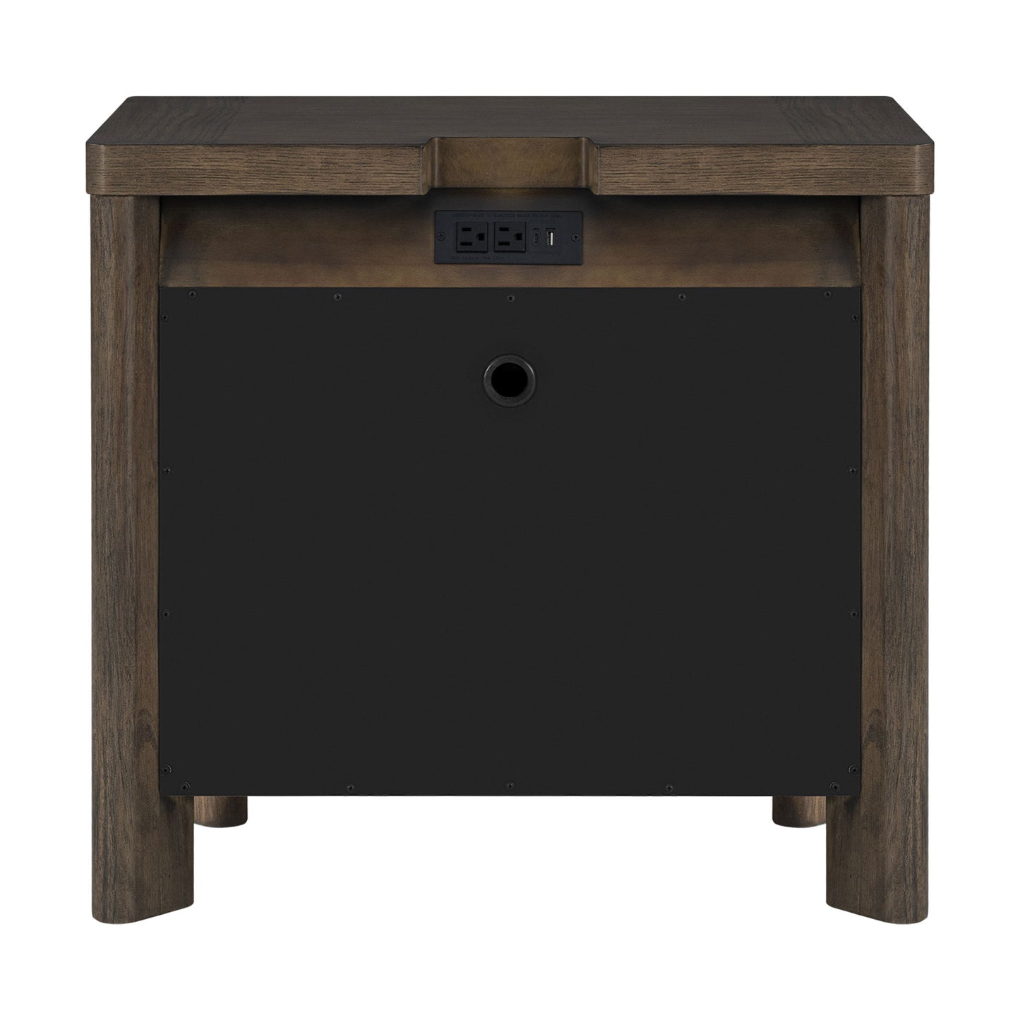 3 Drawer Nightstand With USB - Dark Oak