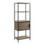 Darley - 3 Shelf Bookcase With Storage Cabinet - Gray