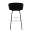 Claire - Contemporary / Glam Barstool With Footrest (Set of 2)