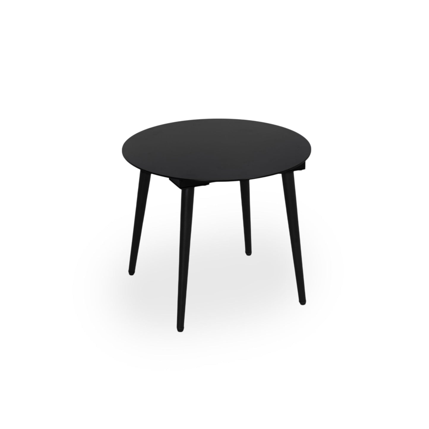 Outdoor Chat Set, 2 Chairs & Side Table - Black / Brown