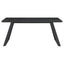 Smith - Rectangular Top Dining Table With 3 Drawers - Black