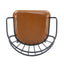 5 Piece Industrial Style Indoor Upholstered Dining Set With Metal Legs - Brown