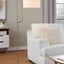 Leslie - Glam / Art Deco Floor Lamp - Gold / White