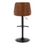 Gianna - Mid Century Modern Adjustable Barstool, Swivel With Rounded T Footrest (Set of 2)