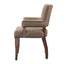 Elegant Arm Dining Chair With Brass Nail Head Detailing