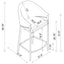 Sloped Arm Counter Stools (Set of 2) - Beige