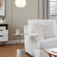 Symbol - Contemporary / Glam Floor Lamp Side Table - White Marble