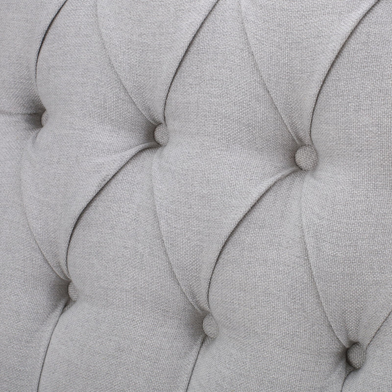 Tufted Arm Chair Recliner With Wingback Style, Pushback Mechanism - Light Gray