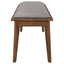 Upholstered Dining Bench - Brown / Gray