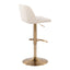Toriano - Contemporary Adjustable Barstool With Swivel With Rounded T Footrest (Set of 2)