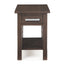 Kitchener - Narrow Side Table - Warm Walnut Brown