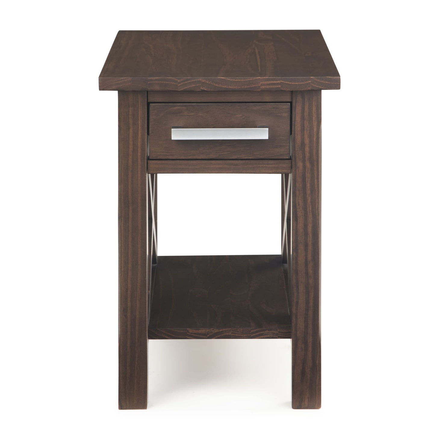 Kitchener - Narrow Side Table - Warm Walnut Brown