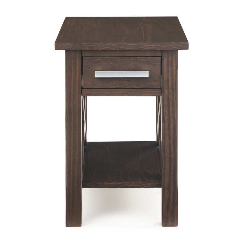 Kitchener - Narrow Side Table - Warm Walnut Brown
