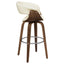 Swivel Bar Stool Elegant Design With Upholstery - Cream