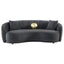 Lorraine - 2 Piece Upholstered Sofa Set With Tufting Trim - Dark Gray