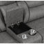 Barton - Upholstered Power Reclining Sectional Sofa - Gray