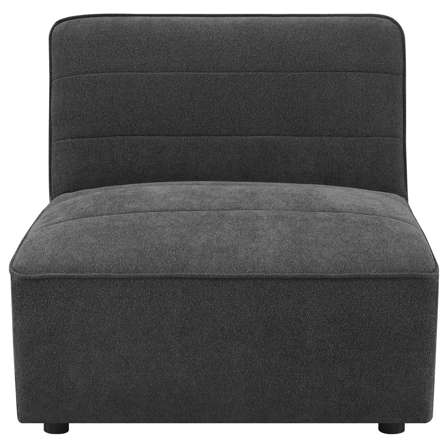 Ortega - Upholstered Armless Chair - Charcoal