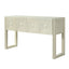 Geometric Carved Console Table With 3 Soft Close Drawers