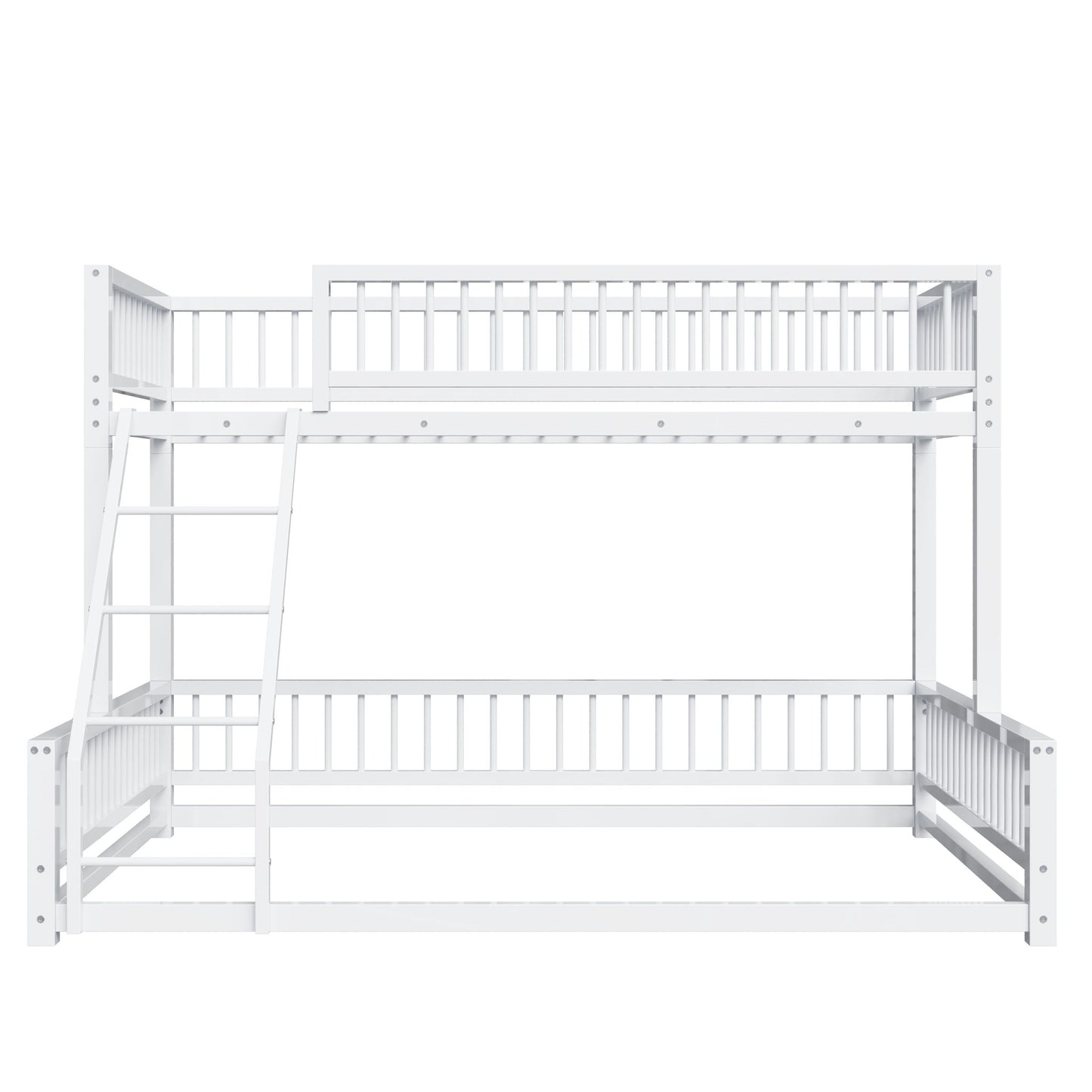 Bunk Bed With Ladder And Safety Guardrails