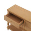 Console Table With 4 Soft Close Drawers, Thick Bottom Shelf For Living Room - Natural