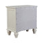 Cottage 3 Drawer Nightstand With Pull Out Tray - Cream White
