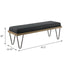 Upholstered Bench - Dark Blue