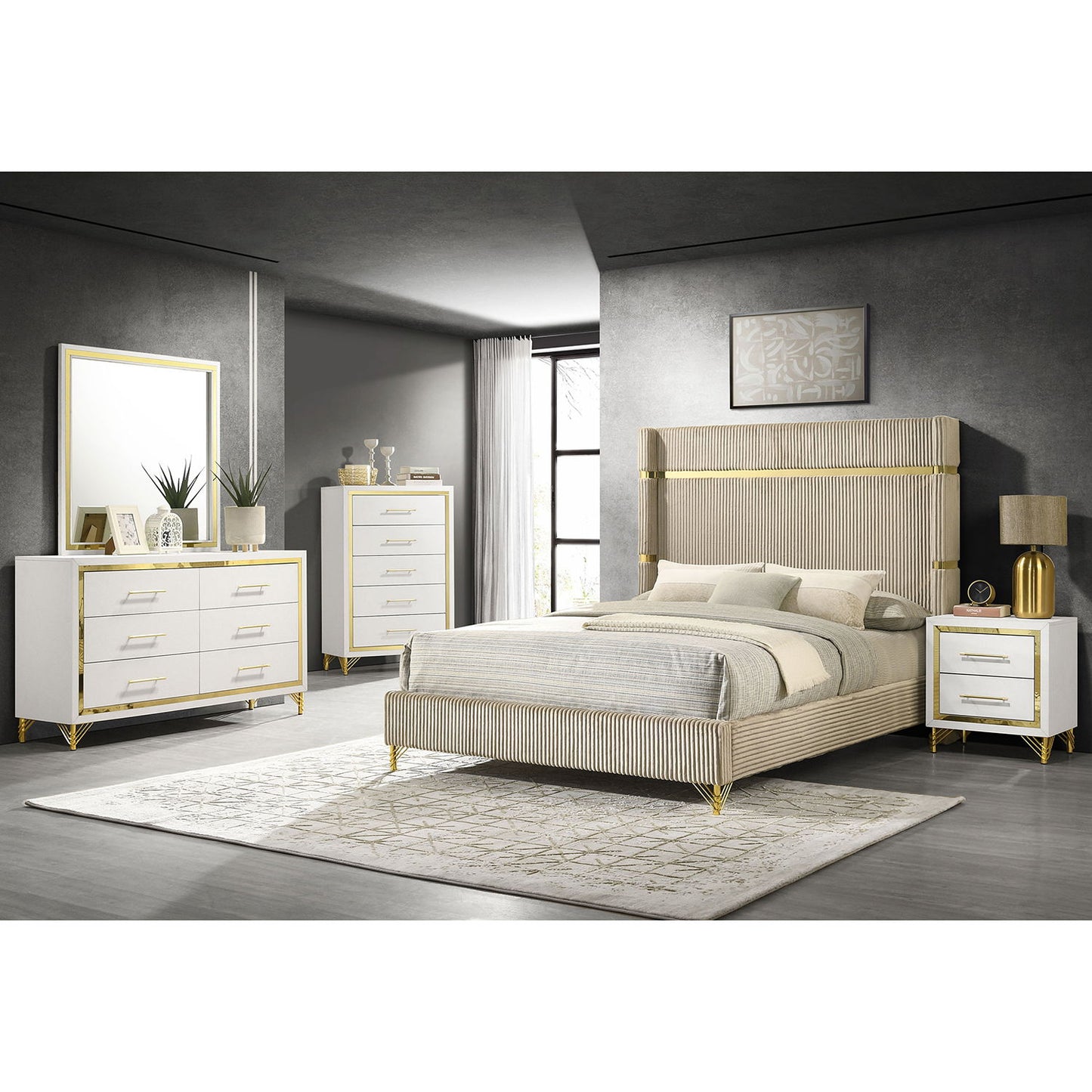 Malcolm - 6 Drawer Dresser With Mirror - White