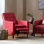 Mid-Century Modern Recliner With Button Tufted Waffle Stitch