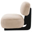 Phia - Upholstered Armless Chair With Oval Back - Camel