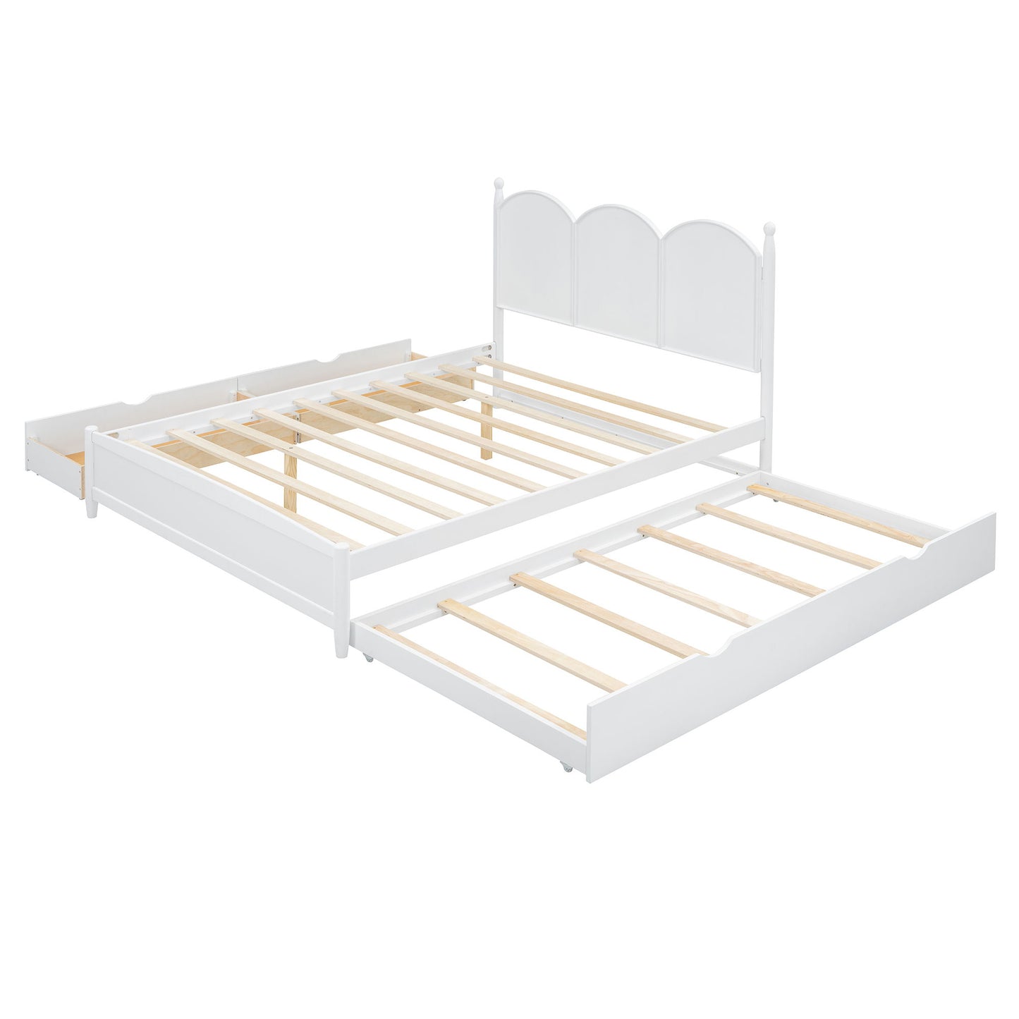 Platform Bed With With 2 Big Drawers And Trundle