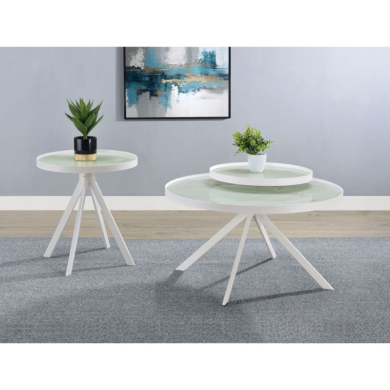 Shayne - Round Top Coffee Table With 2 Tier Design