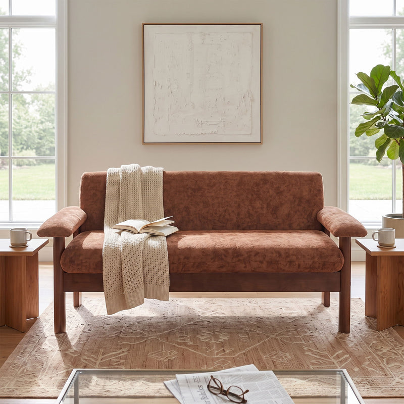Modern Sofa Couch With Pillow Top Arms