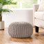 Moro - Knitted Round Pouf With Pumpkin Shape