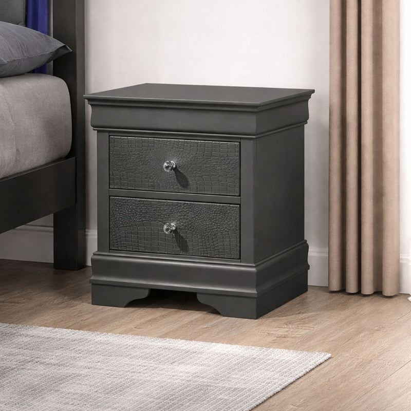 Blaze - 2 Drawer Modern Nightstand